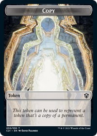 Copy // Fractal Double-Sided Token - Commander 2021 (C21) #30 // 3 - Token Magic: The Gathering Trading Card