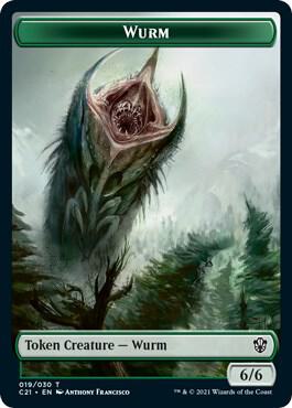 Wurm // Kraken Double-Sided Token trading card from Commander 2021 Wurm // Kraken Double-Sided Token - Commander 2021 Magic: The Gathering trading card