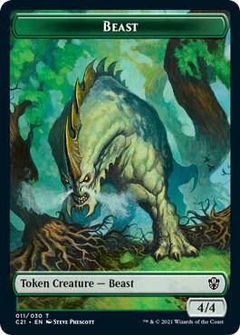Beast (011) // Insect Double-Sided Token - Commander 2021 Magic: The Gathering trading card