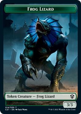 Frog Lizard // Elephant Double-Sided Token trading card from Commander 2021 Frog Lizard // Elephant Double-Sided Token - Commander 2021 Magic: The Gathering trading card