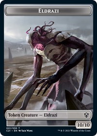 Eldrazi // Champion of Wits Double-Sided Token - Commander 2021 (C21) #1 // 6 - Token Magic: The Gathering Trading Card