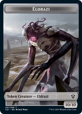 Eldrazi // Champion of Wits Double-Sided Token trading card from Commander 2021 Eldrazi // Champion of Wits Double-Sided Token - Commander 2021 Magic: The Gathering trading card