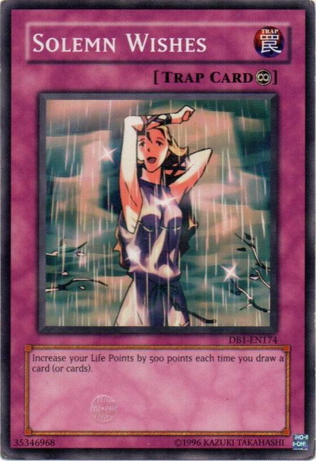 Solemn Wishes - Dark Beginning 1 YuGiOh trading card