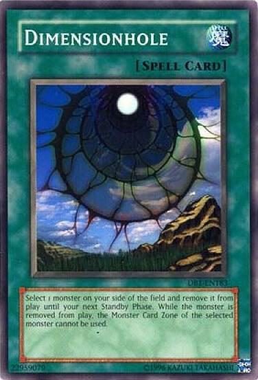 Dimensionhole trading card from Dark Beginning 1 Dimensionhole - Dark Beginning 1 YuGiOh trading card