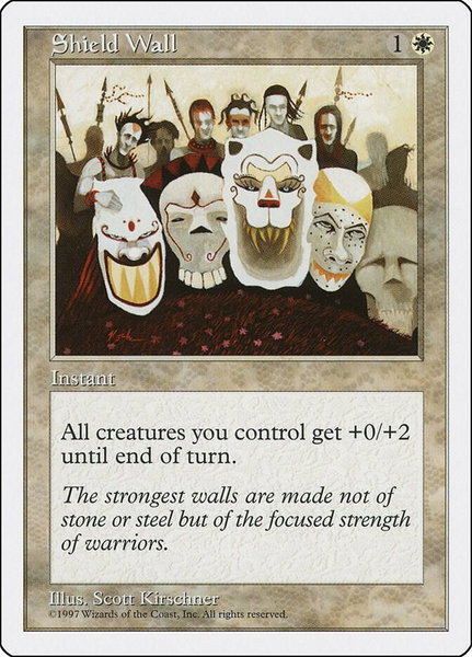 Shield Wall trading card from Fifth Edition Shield Wall - Fifth Edition Magic: The Gathering trading card