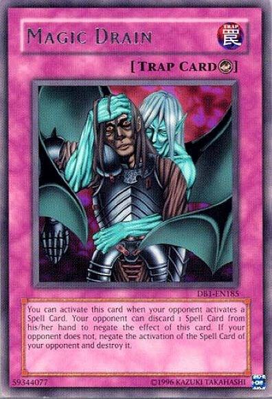Magic Drain trading card from Dark Beginning 1 Magic Drain - Dark Beginning 1 YuGiOh trading card