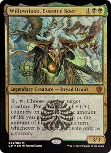 Willowdusk, Essence Seer (Display Commander) - Thick Stock - Commander 2021 (C21) #6 - Mythic Rare Magic: The Gathering Trading Card