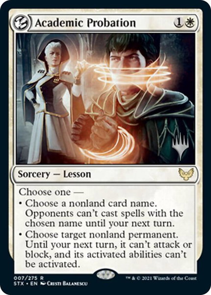 Academic Probation trading card from Promo Pack: Strixhaven Academic Probation - Promo Pack: Strixhaven Magic: The Gathering trading card