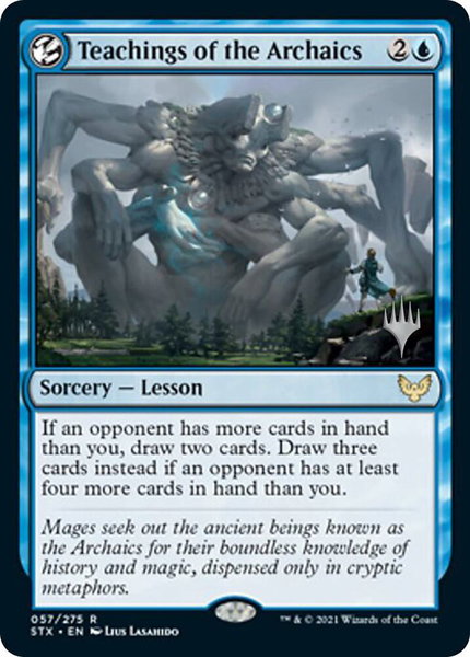 Teachings of the Archaics trading card from Promo Pack: Strixhaven Teachings of the Archaics - Promo Pack: Strixhaven Magic: The Gathering trading card