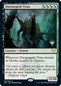 Daemogoth Titan - Promo Pack: Strixhaven (PPSTX) #174p - Rare Magic: The Gathering Trading Card