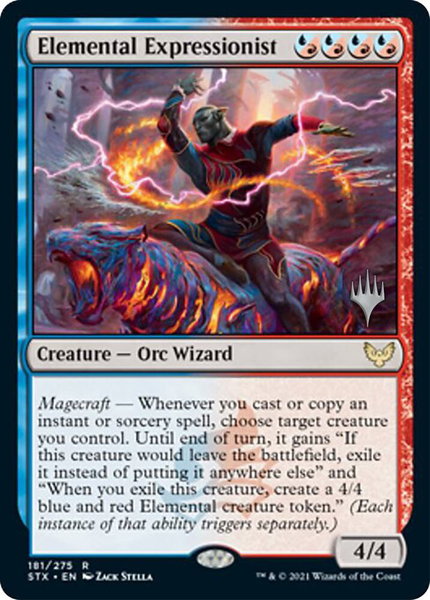 Elemental Expressionist trading card from Promo Pack: Strixhaven Elemental Expressionist - Promo Pack: Strixhaven Magic: The Gathering trading card
