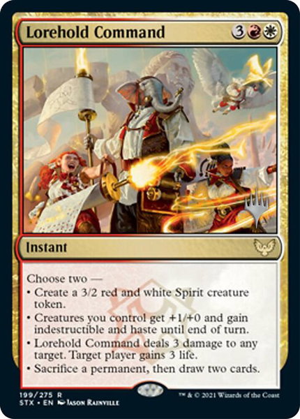 Lorehold Command trading card from Promo Pack: Strixhaven Lorehold Command - Promo Pack: Strixhaven Magic: The Gathering trading card