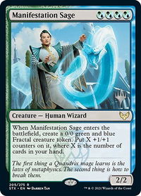 Manifestation Sage - Promo Pack: Strixhaven (PPSTX) #205p - Rare Magic: The Gathering Trading Card