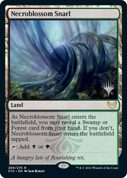 Necroblossom Snarl trading card from Promo Pack: Strixhaven Necroblossom Snarl - Promo Pack: Strixhaven Magic: The Gathering trading card