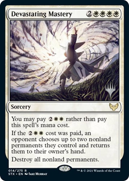 Devastating Mastery trading card from Promo Pack: Strixhaven Devastating Mastery - Promo Pack: Strixhaven Magic: The Gathering trading card