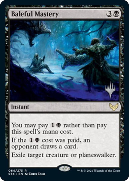 Baleful Mastery trading card from Promo Pack: Strixhaven Baleful Mastery - Promo Pack: Strixhaven Magic: The Gathering trading card