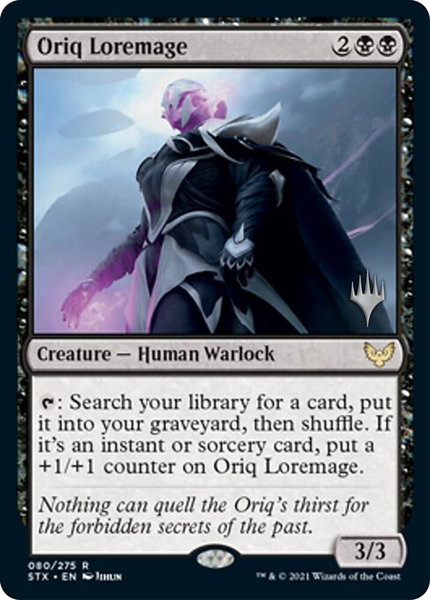 Oriq Loremage trading card from Promo Pack: Strixhaven Oriq Loremage - Promo Pack: Strixhaven Magic: The Gathering trading card