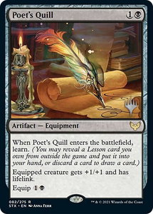 Poet's Quill - Promo Pack: Strixhaven (PPSTX) #82p - Rare Magic: The Gathering Trading Card