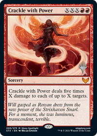 Crackle with Power - Promo Pack: Strixhaven (PPSTX) #95p - Mythic Magic: The Gathering Trading Card