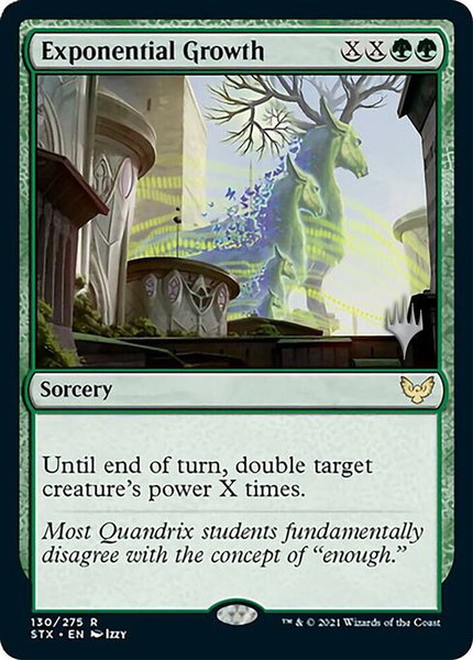 Exponential Growth trading card from Promo Pack: Strixhaven Exponential Growth - Promo Pack: Strixhaven Magic: The Gathering trading card