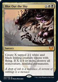 Blot Out the Sky - Promo Pack: Strixhaven (PPSTX) #167p - Mythic Magic: The Gathering Trading Card