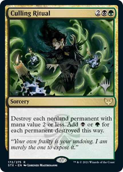 Culling Ritual trading card from Promo Pack: Strixhaven Culling Ritual - Promo Pack: Strixhaven Magic: The Gathering trading card