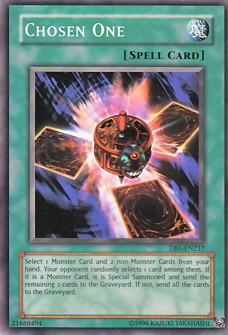 Chosen One trading card from Dark Beginning 1 Chosen One - Dark Beginning 1 YuGiOh trading card