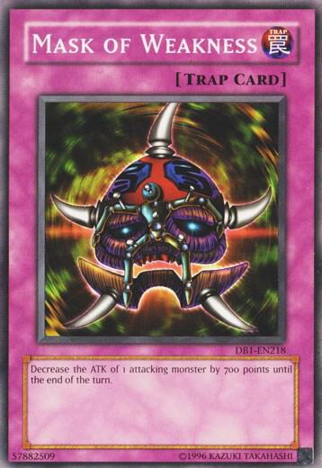 Mask of Weakness - Dark Beginning 1 YuGiOh trading card
