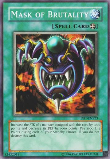 Mask of Brutality - Dark Beginning 1 YuGiOh trading card