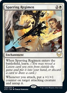 Sparring Regimen - Promo Pack: Strixhaven (PPSTX) #29p - Rare Magic: The Gathering Trading Card