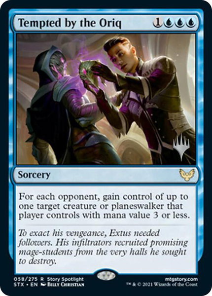 Tempted by the Oriq trading card from Promo Pack: Strixhaven Tempted by the Oriq - Promo Pack: Strixhaven Magic: The Gathering trading card