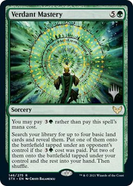 Verdant Mastery - Promo Pack: Strixhaven Magic: The Gathering trading card