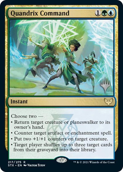 Quandrix Command trading card from Promo Pack: Strixhaven Quandrix Command - Promo Pack: Strixhaven Magic: The Gathering trading card
