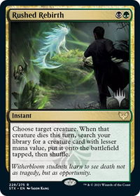 Rushed Rebirth - Promo Pack: Strixhaven (PPSTX) #228p - Rare Magic: The Gathering Trading Card