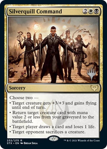 Silverquill Command trading card from Promo Pack: Strixhaven Silverquill Command - Promo Pack: Strixhaven Magic: The Gathering trading card