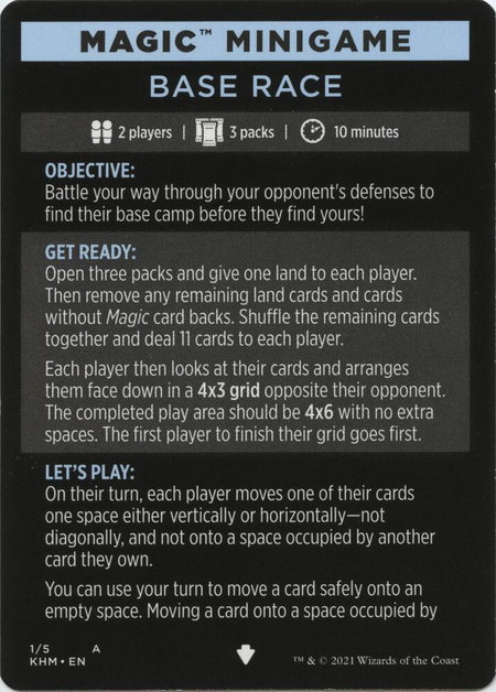 Magic Minigame: Base Race - Kaldheim Magic: The Gathering trading card