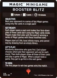 Magic Minigame: Booster Blitz - Kaldheim (KHM) #2 - Special Magic: The Gathering Trading Card