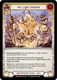 Arc Light Sentinel - Monarch (MON) #MON005 - Majestic Flesh and Blood Trading Card