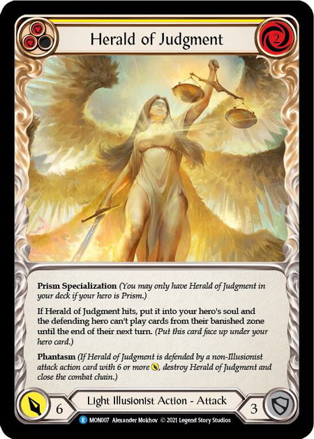 Herald of Judgment trading card from Monarch Herald of Judgment - Monarch Flesh and Blood trading card