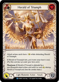 Herald of Triumph (Yellow) - Monarch (MON) #MON009 - Rare Flesh and Blood Trading Card