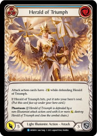 Herald of Triumph (Blue) - Monarch (MON) #MON010 - Rare Flesh and Blood Trading Card