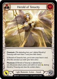 Herald of Tenacity (Red) - Monarch (MON) #MON023 - Common Flesh and Blood Trading Card