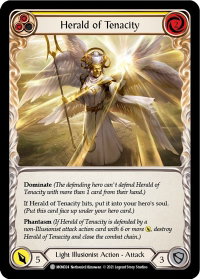 Herald of Tenacity (Yellow) - Monarch (MON) #MON024 - Common Flesh and Blood Trading Card
