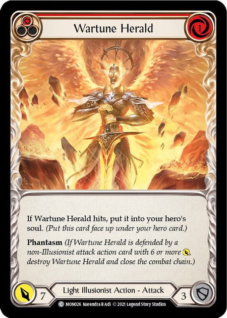 Wartune Herald (Red) trading card from Monarch Wartune Herald (Red) - Monarch Flesh and Blood trading card