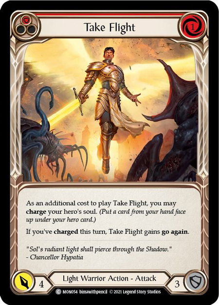 Take Flight (Red) - Monarch Flesh and Blood trading card