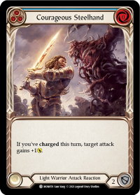 Courageous Steelhand (Blue) - Monarch (MON) #MON059 - Common Flesh and Blood Trading Card