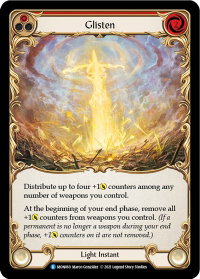 Glisten (Red) - Monarch (MON) #MON069 - Rare Flesh and Blood Trading Card