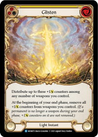 Glisten (Yellow) - Monarch (MON) #MON070 - Rare Flesh and Blood Trading Card