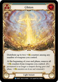 Glisten (Blue) - Monarch (MON) #MON071 - Rare Flesh and Blood Trading Card