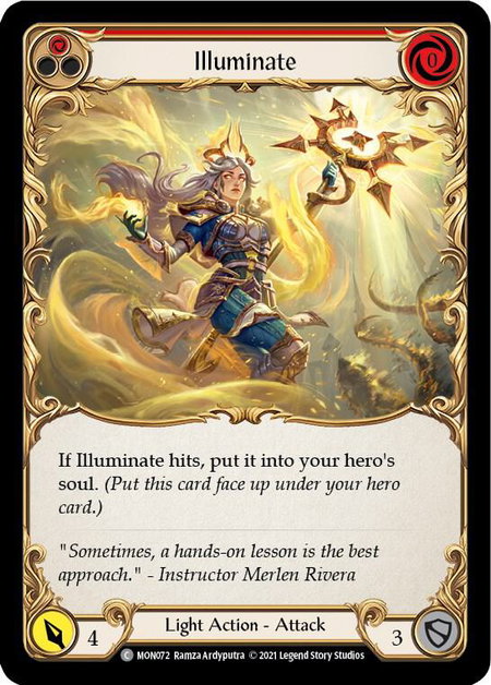 Illuminate (Red) trading card from Monarch Illuminate (Red) - Monarch Flesh and Blood trading card